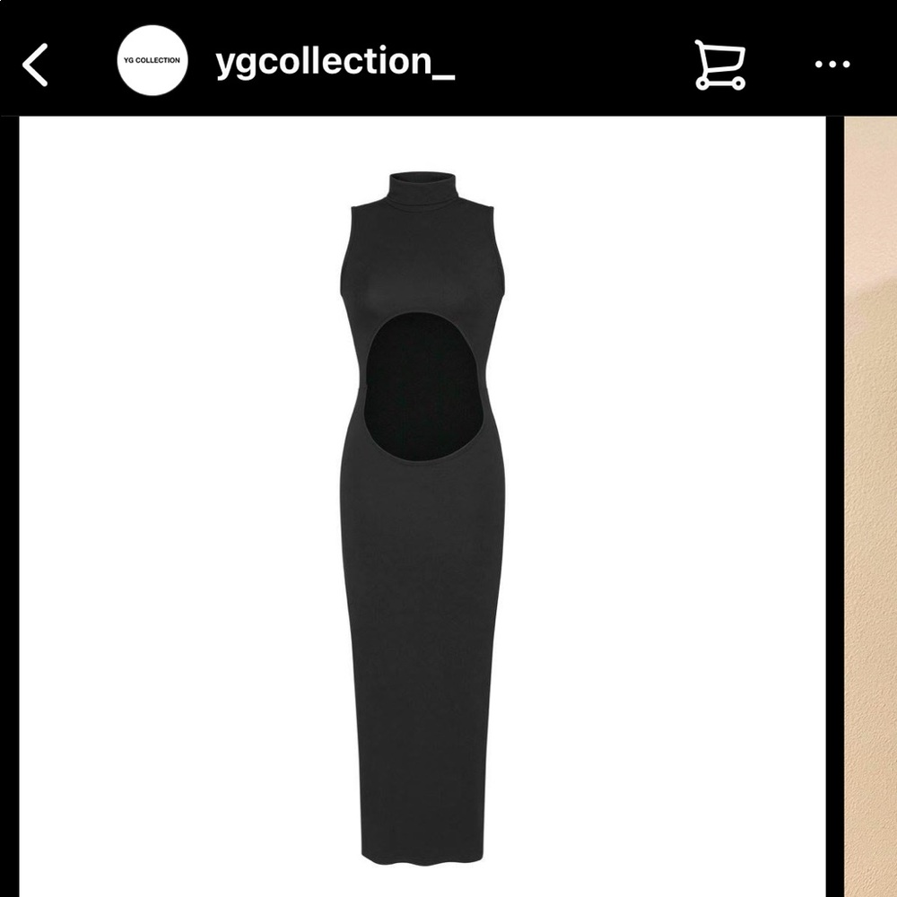 YG COLLECTION London black dress